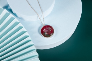 Naszyjnik Sakura Red Bloom