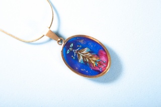 Naszyjnik „Nocne Pióro”