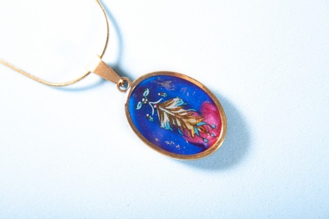 Naszyjnik „Nocne Pióro”