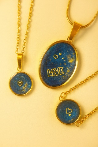 Zestaw „Blue Love Galaxy” – 3-elementowy komplet